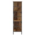 vidaXL Regál na knihy 4 úrovní 78,5 x 33 x 117,5 cm kov PB Staré drevo