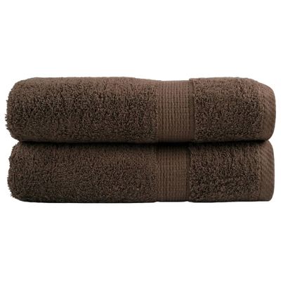 vidaXL Prémiové osušky SOLUND 2 ks hnedé 100x150 cm 600 g/m2