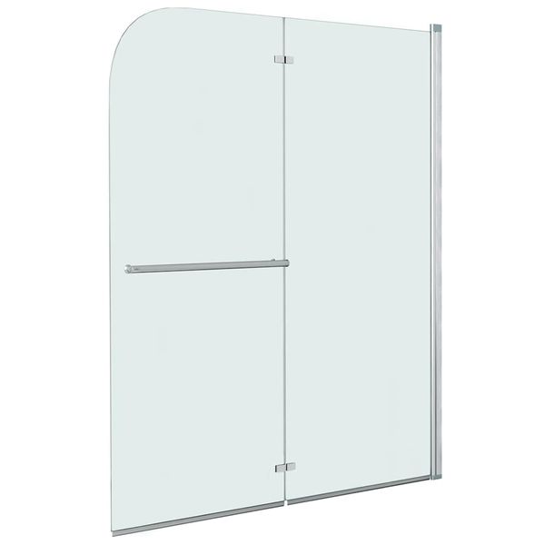 vidaXL Skladací sprchový kút 2 panely 120x140 cm ESG
