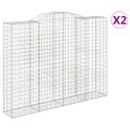 vidaXL Oblúkový gabionový kôš 2 ks 300x50x220/240cm pozinkované železo