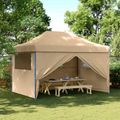 vidaXL Párty stan 279 x 410 x 315 cm Béžová Oxfordská látka