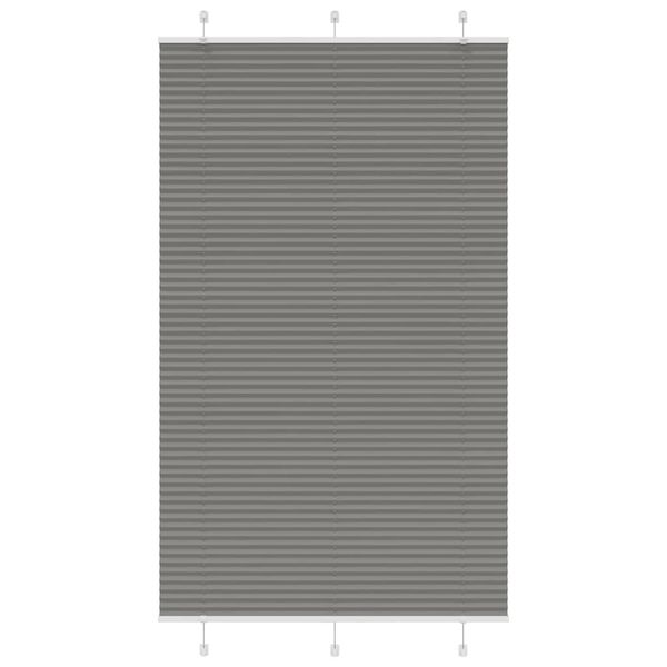 vidaXL plisovaná roleta antracitová 115x200 cm Šírka látky 114,4 cm