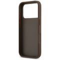 Puzdro Guess 4G Double Card Triangle pre iPhone 17 Pro, hnedá