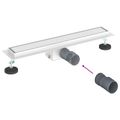 vidaXL 2 v 1 sprchový odtok Strieborná 60 cm Nerezová oceľ 304