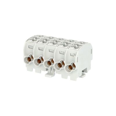 Svorkovnica rozbočovacia HLAK 25//5 C 5L, 152A, 5pól., CU, IP20, šedá, na DIN