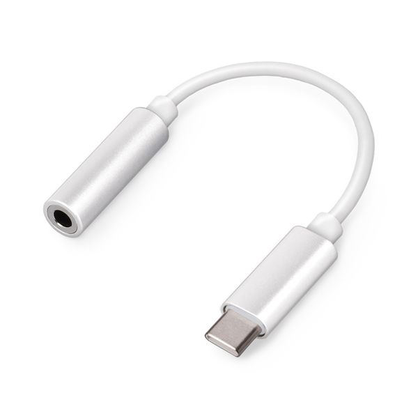 Setty adaptér USB-C - audio jack 3,5mm biely