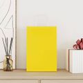 vidaXL Papierové tašky 250 ks s rúčkami, žlté, 21x11x31 cm