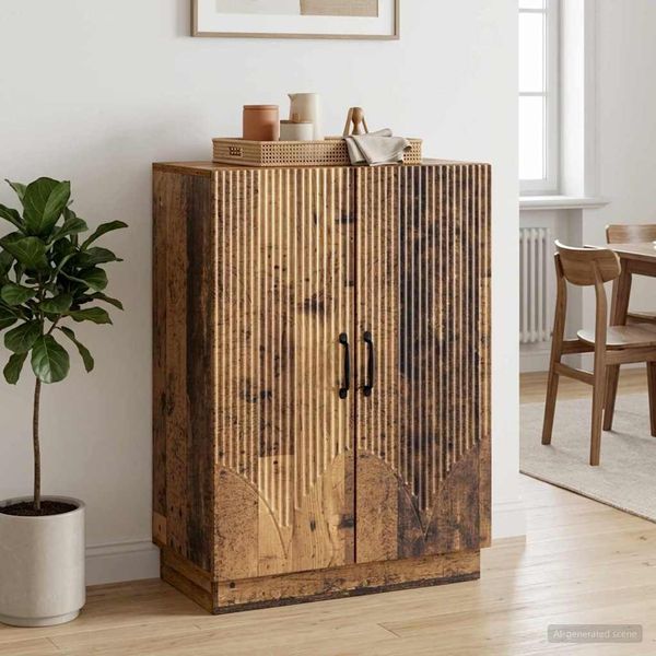 vidaXL Servírovacia skriňa Staré drevo 66 x 34,5 x 87 cm