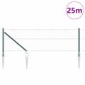 vidaXL Hexagonálny plot s stĺpom 25 x 0,6 m PVC potiahnutá oceľ Zelená