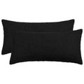 vidaXL Poťah na podložku 2 pcs HEERLEN Čierna 40 x 70 cm Bouclé