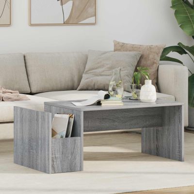 vidaXL Konferenčný stolík Sivý Sonoma 90 x 45 x 35 cm Kompozitné drevo