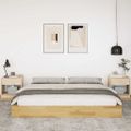 VidaXL Rám postele bez matraca 200x200 cm Dub z masívneho dreva