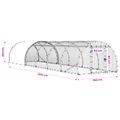 vidaXL Kurník pre kurčatá Strieborná 600 x 150 x 100 cm