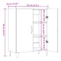 vidaXL Komoda sivý staré drevo 70x34x90 cm spracované drevo