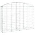 vidaXL Oblúkový gabionový kôš 200x50x140/160 cm pozinkované železo