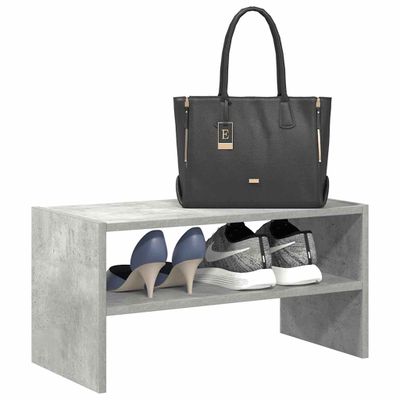 vidaXL Regál na topánky stohovateľné betónovo sivé 60x30x30,5 cm