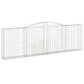 vidaXL Oblúkové gabionové koše 20 ks 400x30x120/140 cm pozink. železo