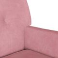 vidaXL Chesterfield lavica Ružová 112 x 65,5 x 75 cm Zamat