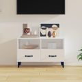 vidaXL TV skrinka lesklá biela 80x36x50 cm spracované drevo