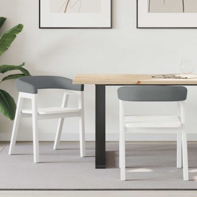 vidaXL Jedálenské stoličky 2 pcs Biela 54 x 57 x 73 cm