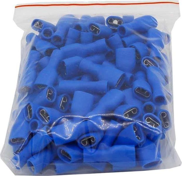 Faston-zdířka 6,3 mm modrá, kábel 1,5-2,5 mm² plná izolácia, bal. 100 ks