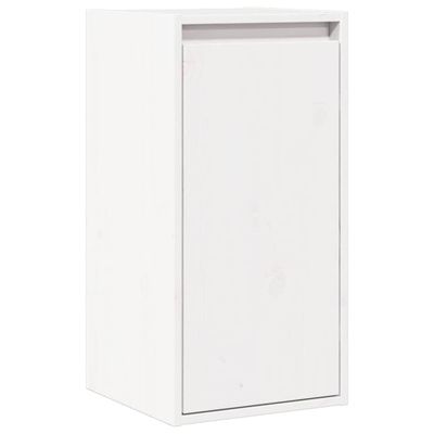 vidaXL Nástenná skrinka biela 30x30x100 cm masívne borovicové drevo