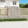 vidaXL Oblúkový gabionový kôš 200x30x200/220 cm pozinkované železo