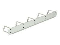Panel na usporiadanie káblov - svetlošedá, RAL 7035 - 1U - 19"