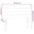 vidaXL Čelo postele s LED krémové 80x5x78/88 cm látka