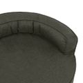 vidaXL Ergonomický matrac pre psa 90x64 cm ľanový vzhľad tmavošedý