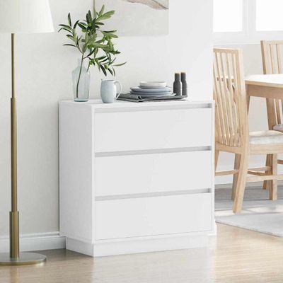 vidaXL Nočný stolík Biela 71 x 34,5 x 75 cm Kompozitné drevo
