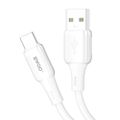 BWOO 3A silikónový kábel X329C USB - USB-C 1m biely
