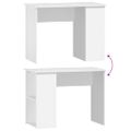 vidaXL Stôl biely 100x55x75 cm spracované drevo