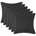 vidaXL Poťah na podložku 6 pcs HOUTEN Tmavosivá 80 x 80 cm Bouclé