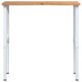 vidaXL pracovný stôl svetlohnedá 100x60x(71,5-98) cm masívny dub