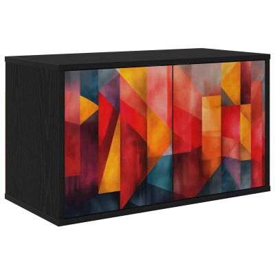 vidaXL Nástenný TV kabinet HEESCH 69 x 33 x 40 cm Čierny dub