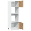 vidaXL Mikrovlnná skrinka Lyon Artisan Oak 60x57x207 cm, technicky upravené drevo