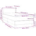 vidaXL Posteľný rám boxsping s matracom tmavozelený 100x210 cm zamat