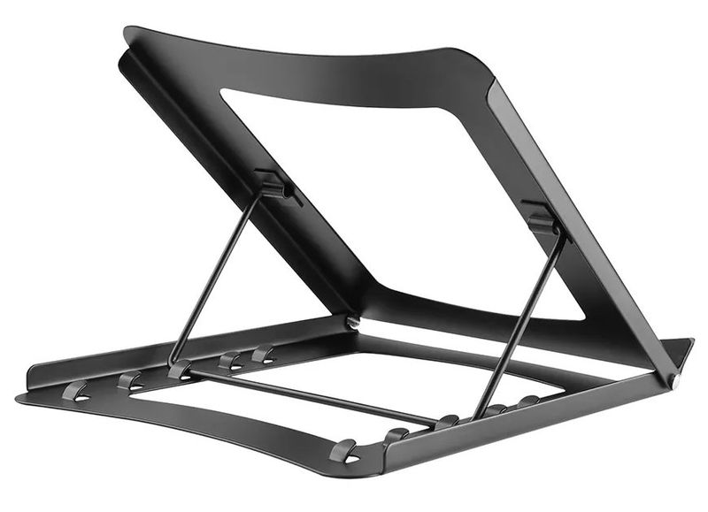 Neomounts NSLS075BLACK/Držák na notebook,tablet/na stůl/10-16"/nosn. 5kg/ 5 různých výškových poloh/skládací/černý Podstavec, pro notebooky, 10"-16", nastavení úhlu, 5 poloh sklonu, cerný