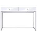 vidaXL Zrkadlový konzolový stolík, oceľ a sklo 107x33x77 cm