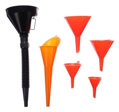Sada lievikov na dolievanie kvapalín MECHANIC FUNNEL SET 2, 6 ks SIXTOL