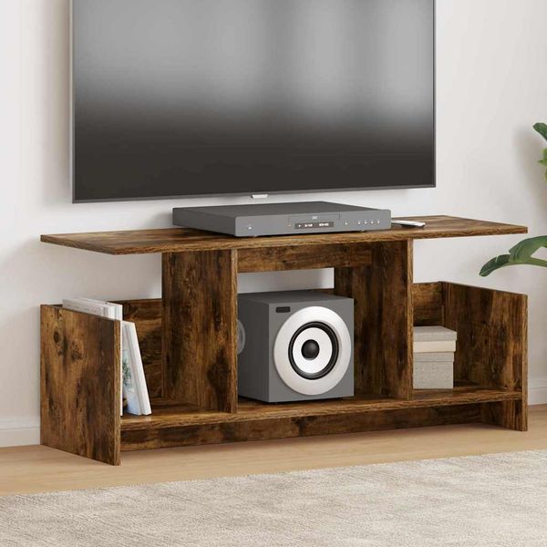 vidaXL TV stolík Dymová dub 102 x 35 x 45 cm Kompozitné drevo