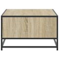vidaXL Konferenčný stolík dub sonoma 100x57x35 cm kompozit.drevo a kov
