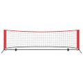vidaXL Tenisová sieť Čierna a červená 301 x 90,5 x 87 cm Polyester