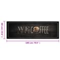 vidaXL Kuchynský koberec, prateľný, nápis Coffee 60x180 cm, zamat