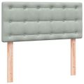 vidaXL Posteľný rám boxspring s matracom Svetlosivá 80x210 cm zamat