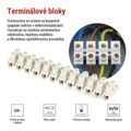 Skrutková svorkovnica 12× 2,5–4mm2, 450 V, biela, 10 ks