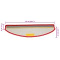vidaXL Schodové rohože 15 ks 65x21x4 cm červené polkruhové veľké