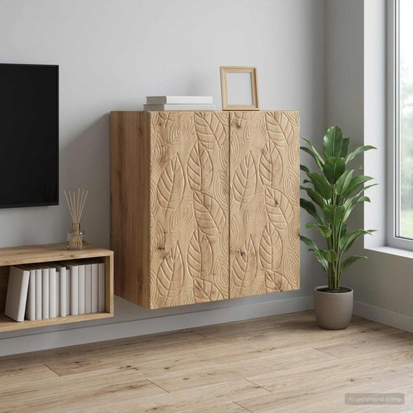 vidaXL Nástenná skrinka 59 x 31 x 60 cm Kompozitné drevo Dub artisan