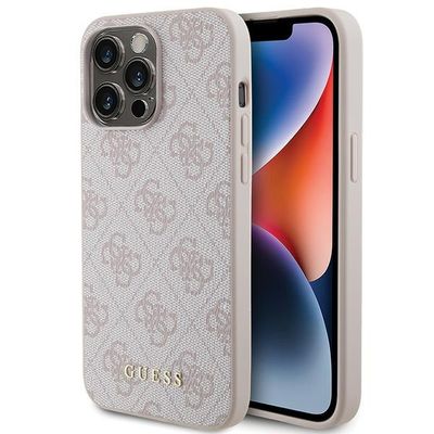 Obal Guess pre iPhone 15 Pro Max 6,7" GUHCP15XG4GFPI ružová HC PU 4G Metal Logo